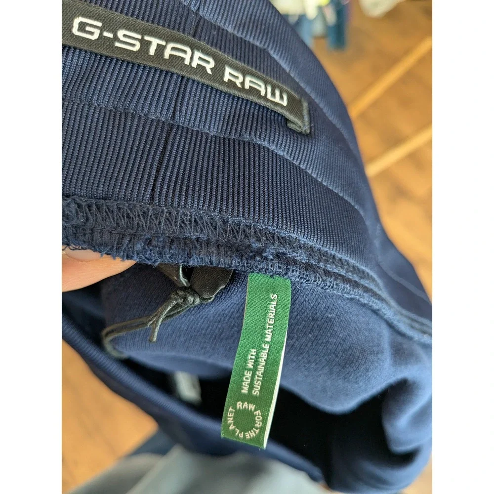 NWT $150 G-Star‎ Raw Mens Air Defence Zip 3D Slim Sweat Pants Navy